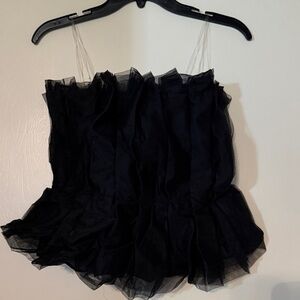Buddy Love Black Ruffled Tulle Camisole